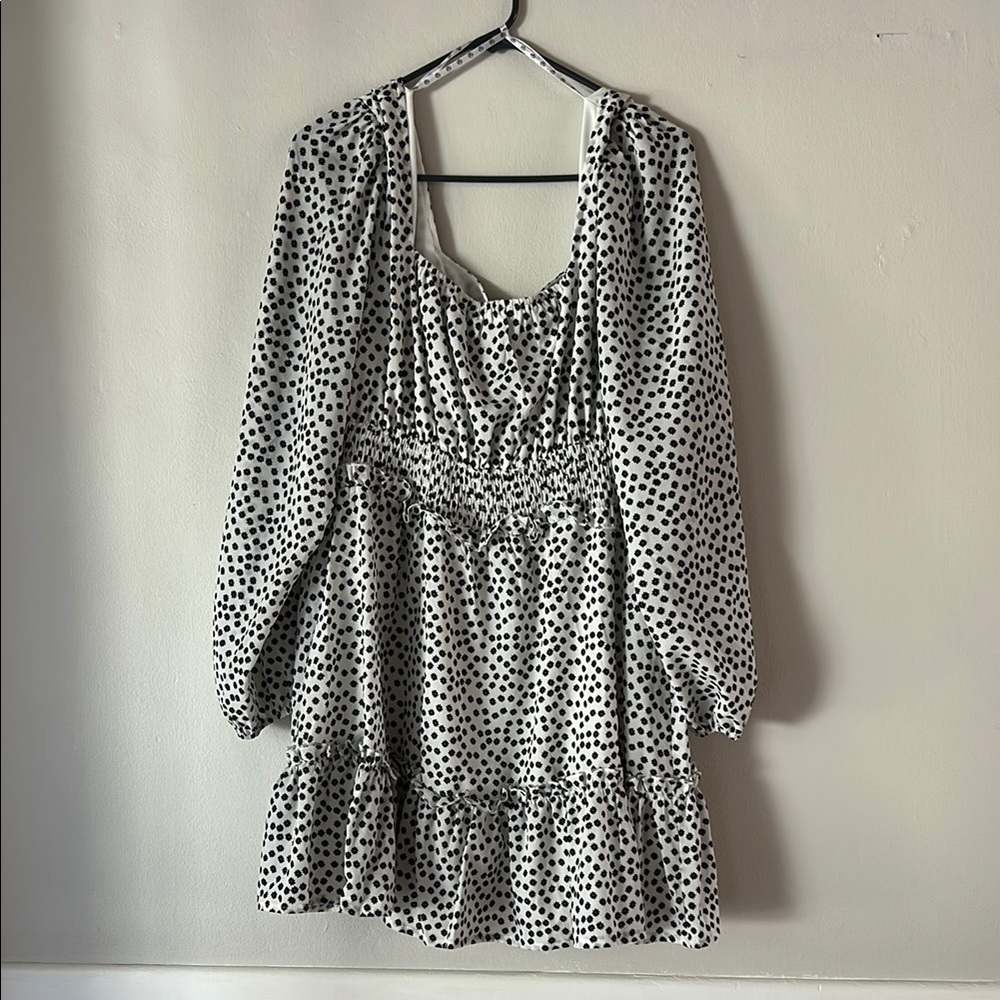 Polka Dot Long Sleeve Dress